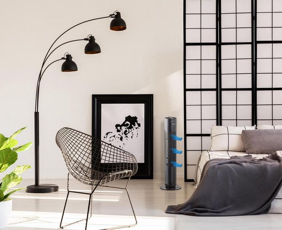 Bestron Turmventilator, Ventilator mit 3 Geschwindigkeitsstufen & 75° Grad Drehfunktion, inkl. Timer, Höhe: 78 cm, 35W, AFT760Z, Farbe: schwarz - 05f1ef1d2aebea2db97d6964a74a525816d20de3_Enriched_product_image