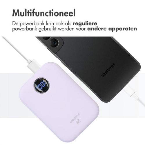 imoshion Powerbank 10000 mAh - Geeignet für MagSafe - Schnellladegerät 22,5W - LED-Anzeige - USB C & USB A - Kabellose Powerbank Geeignet für iPhone 12/13/14/15/16 - Flieder - 08c702da8bed9c641069b244fc7b7bef2c94a098_Enriched_product_image
