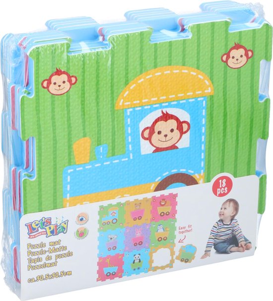 8711252587127 - Lets Play Puzzlematte Baby 18-teilig - Spielmatte Schaumstoff mit Tieren - Puzzlematte für Kinder - Bunte Spielmatte - ca 305 x 305 cm - 18-teilig 8711252587127 - Lets Play Puzzlematte Baby 18-teilig - Spielmatte Schaumstoff mit Tieren - Puzzlematte für Kinder - Bunte Spielmatte - ca 305 x 305 cm - 18-teilig