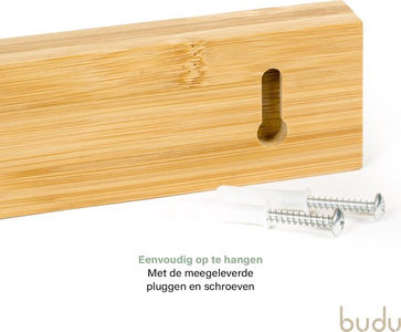 Budu Magnetischer Messerhalter - Messermagnetstreifen - Messermagnet - Messermagnetstreifen - Bambus - 40 CM - 109d89b08855de04da813e474e487bf6b1509987_Enriched_product_image