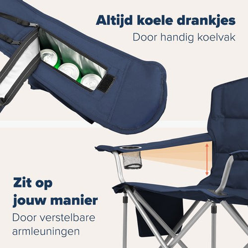 TRVLMORE Campingstühle - Zusammenklappbar - 2 Stück - XL - Klappstühle - 150 kg Belastbarkeit - Getränkehalter - Kühlfach - Seitentasche - Klappstuhl - Blau - 10a8d605929d579bcbf690b33476c19d52d29e0c_Enriched_product_image