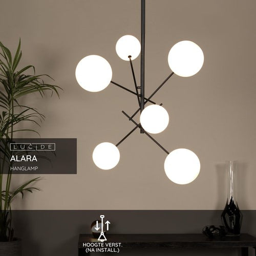 Lucide ALARA - Hängeleuchte - Ø 72 cm - LED - G4 - 6x1,5W 2700K - Schwarz - 11c7a7ecc138b77899c053d3ee4139971540ff11_Enriched_product_image_ad41ac30-8fb3-4e24-873a-a8dd57829f97