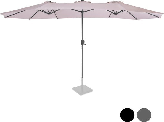 VONROC Premium Sonnenschirm Iseo - 460x270cm - Doppelter Sonnenschirm - Langlebig - UV-beständiger Stoff - Beige - Inkl. Schutzhülle - 16b7ce9314a6a48e4d53f50716bf012969459eb1_Enriched_product_image