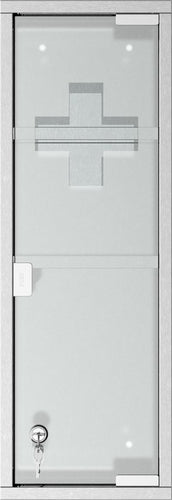kleankin Medikamentenschrank Erste Hilfe Schrank mit Schloss Glastür 3 Fächer Milchglas 430 Edelstahl 834-297 - 17f1d8079ae10522318227176383de87937e99d3_Enriched_product_image_b35cfa72-9fec-47b4-8c27-3b1242cc4e52