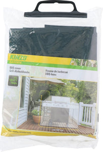 Kinzo BBQ-Abdeckung - BBQ-Schutzhülle für rechteckige Grills - wasserdicht - strapazierfähiges und wiederverwertbares Polyethylen - 122 x 71 x 76 CM - Schwarz - 1bf11fc9eb576fe0ab01fee3702a39911a06e135_Enriched_product_image