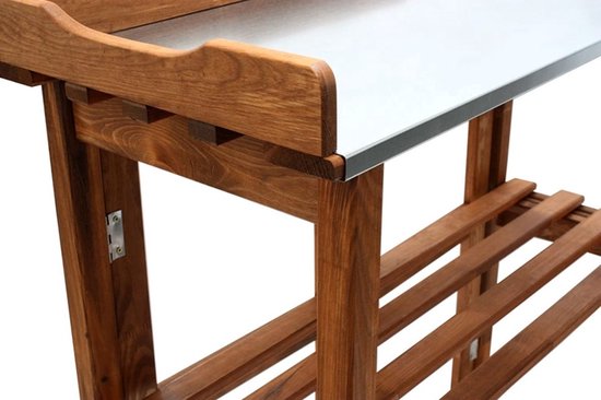 Garten Pflanztisch mit Zinkblatt - Holzregal - klappbar - 94 x 43 x 86 cm - 1eccfc6ee028230a743cbb6c3c01ee6158744438_Enriched_product_image_9ec327a5-15e2-4f1a-a9e3-f0445454e29d