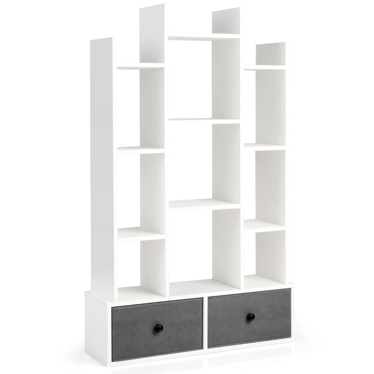0783501271024 - 12-stöckiges Bücherregal mit offenem Rücken und Schublade 81 x 24 x 132 cm weiß 0783501271024 - 12-stöckiges Bücherregal mit offenem Rücken und Schublade 81 x 24 x 132 cm weiß