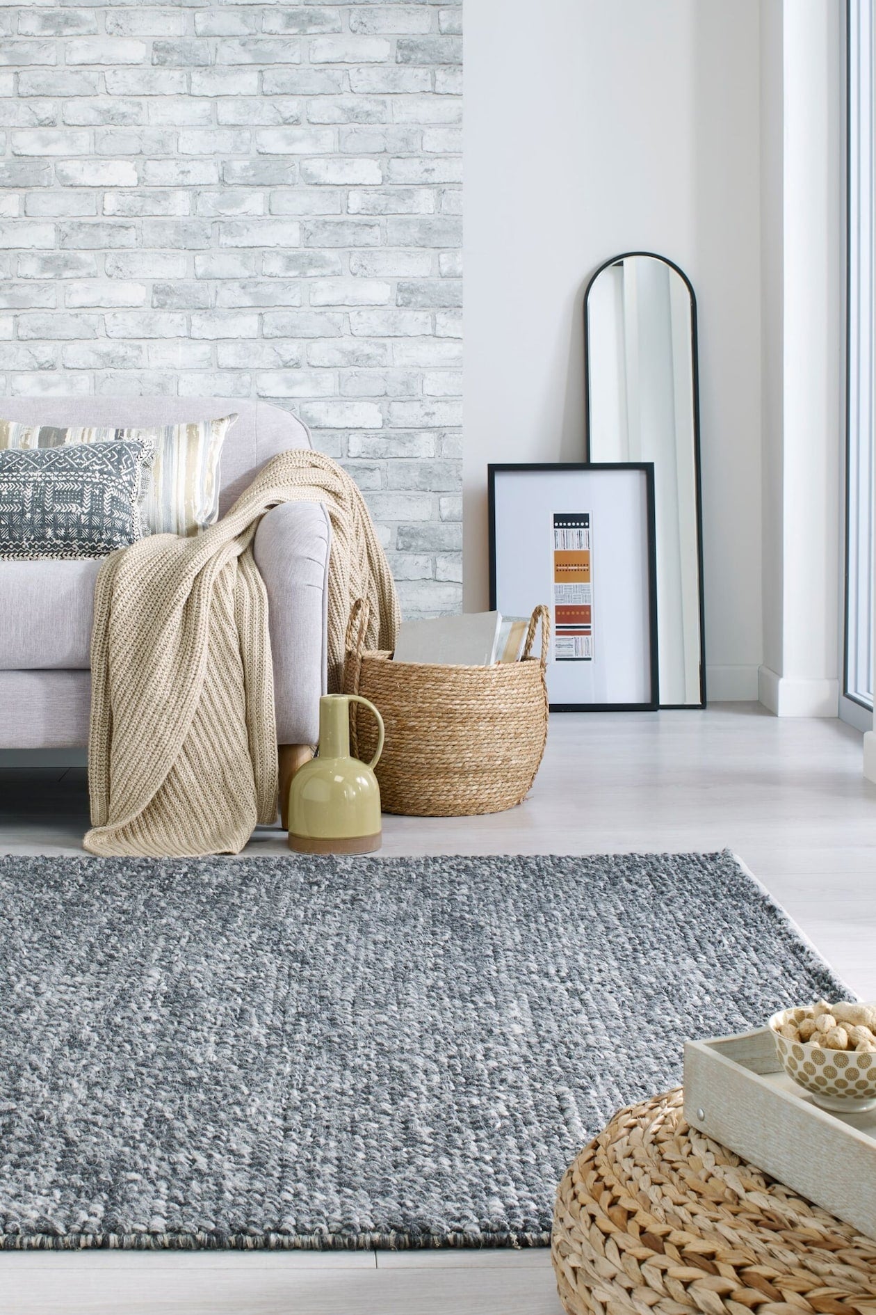 5031193708119 - Teppich FLAIR RUGS Minerals Teppiche Gr B L 120 cm x 170 cm 10 mm 1 St grau (hellgrau) Esszimmerteppiche Teppich aus Wollmischung geknüpftes Design meliert 5031193708119 - Teppich FLAIR RUGS Minerals Teppiche Gr B L 120 cm x 170 cm 10 mm 1 St grau (hellgrau) Esszimmerteppiche Teppich aus Wollmischung geknüpftes Design meliert