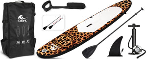 Pacific - SUP Board - Special Edition - 305 cm - bis zu 100 kg - Leopard Muster - Weiß - 27076eedeccc42c7b96d063cb3d323fa4408a75e_46202a3f_acd4_4ef4_9c15_9447a385ab75_ce5122d2-db92-4038-ba53-bfde4fca9ca9