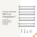 Noswo Gewürzregal hängend - für 24 Gewürzdosen - 4 Stück - Küchenregal hängend - Edelstahl - Schwarz - 2a19dc57a291a68b3850c64b37b23f9d8ee0f95a_Enriched_product_image