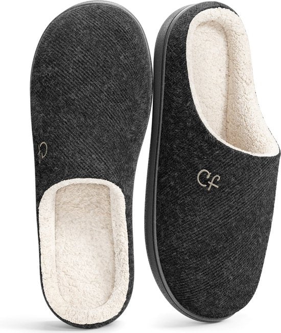 Hausschuhe Herren - Hausschuhe - Größe 44/45 - Schwarz - Rutschfest - Comfeet - 332b772c31d0ae90b54c1eef951f6bfeb27d0bf4_Enriched_product_image