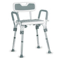 Goliving Verstellbarer Duschstuhl - Abnehmbare Arm- und Rückenlehne - Duschhocker mit Duschkopfhalterung - Anti-Rutsch - 3,2 kg - Höhe 70-84 cm - Weiß - 3543cad5-545d-43dd-a05c-c851a94b1aa5_f5a934d9-be7e-49bd-a195-03598bc4fe34