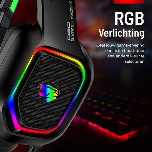 Gaming Headset - mit Mikrofon - Gaming Kopfhörer - 7.1 Surround Sound - Für PS4, PS5, Xbox One, Xbox Series und PC - Schwarz/RGB - 3804fa22-2452-4ffc-a6f4-7f2e59e1b633