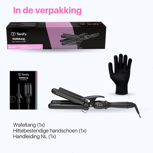 Tenify Waffeleisen - Wellen-Lockenstab - 25mm - Waver - Wellen-Lockenstab - Beach Waves - Geschenk zum Muttertag - 4198ba38-228c-49cb-bab0-f2ad61e05bdd_e622d9f9-2789-46a8-9897-b2052371657d