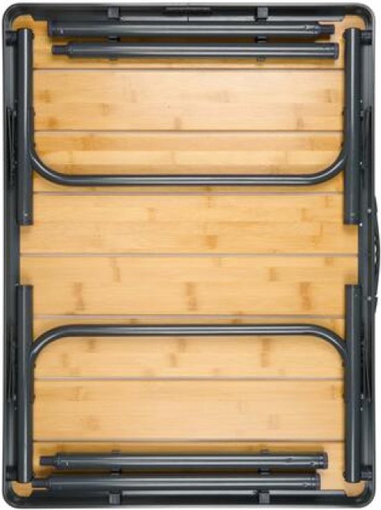 8711252556864 - Campe Active Campingtisch zusammenklappbar - Klapptisch - Klapptisch - Klapptisch - höhenverstellbar- 75 x 55 x 31 - 71 cm - Bambus und Aluminium