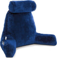 Ella - Lesekissen mit Nackenrolle - Entspannungskissen - Stütze für den unteren Rücken - Samt Marineblau - 4d7a4d43-8ee3-42ae-9ccd-5f20d4534ff3_661c94e7-ae1d-4921-b93b-85bc79ff1d05