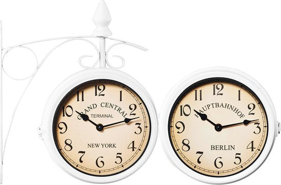 DUB Retrostyle Bahnhofsuhr/Uhr - 29 x 9,5 x 32,5 cm -Weiß - 5035a62287e5316d219192108bd55ec07e175a27_Enriched_product_image_65ebb69f-3914-4eaa-8b6c-103402067923