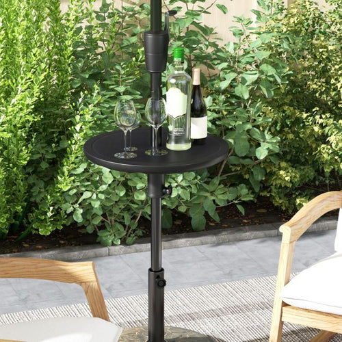 Coast Sonnenschirmtisch - Verstellbar - PE - 50 x 17 cm - Schwarz - 54b39e9540b706e5dc484356dfc230657a9c8dfe_np11681_honingraatontwerp_zorgt_voor_verdeelde_kracht_om_de_belastbaarheid_te_verbeteren_en_bui