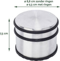 BRASQ Türstopper mit Anti-Rutsch-Edelstahl 1,1 Kg - Für den Innen- und Außenbereich - Türpuffer mit Gummischutz Ø9 x 7,5 cm - 58e9c01435c6907be8aed04243ee09ec4ba39045_Enriched_product_image