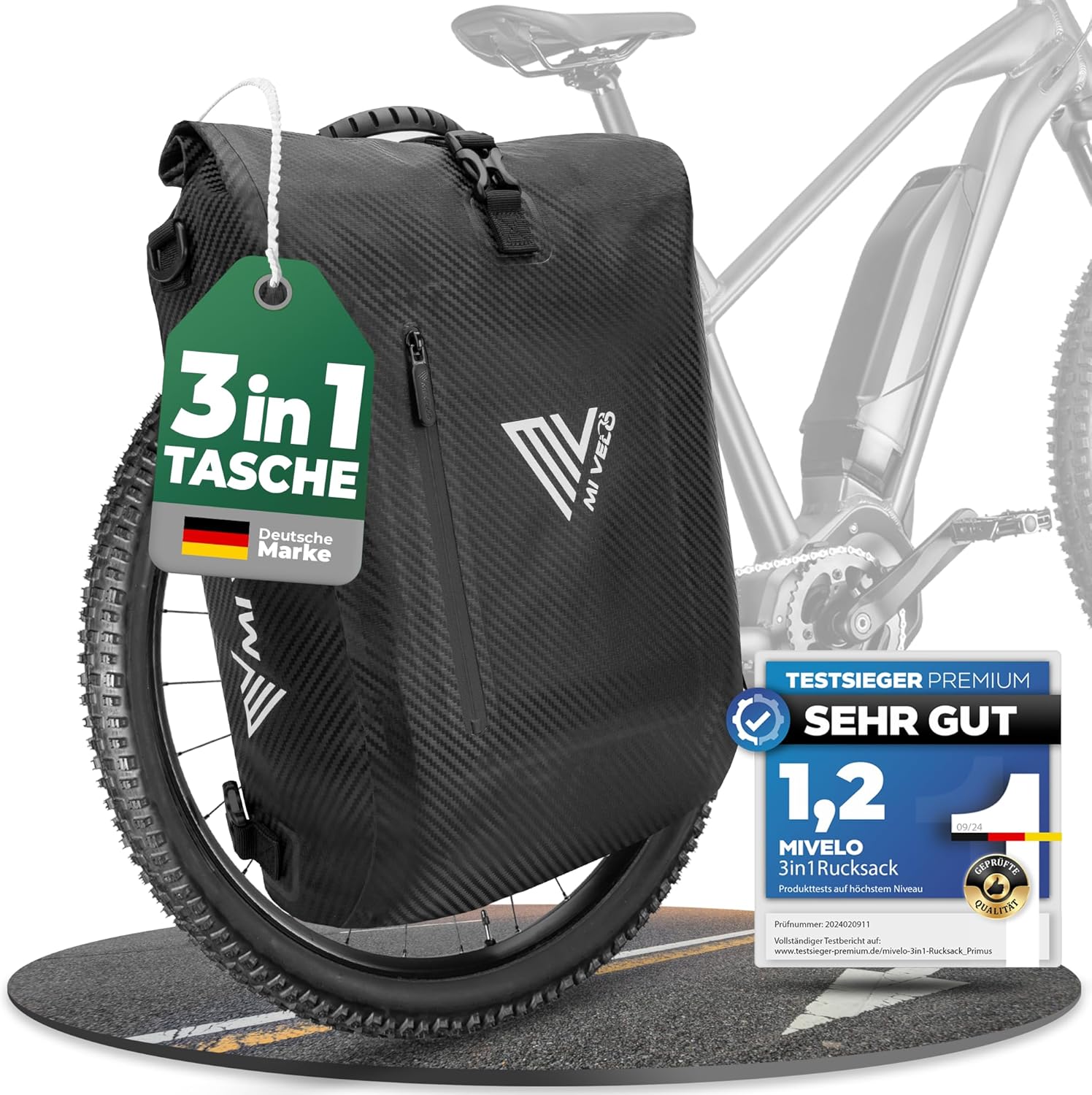 4260714830232 - PRIMUS - 3-in-1 wasserdichte Packtasche mit Laptopfach und Schloss - Carbon - 20 L 4260714830232 - PRIMUS - 3-in-1 wasserdichte Packtasche mit Laptopfach und Schloss - Carbon - 20 L