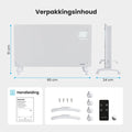 Auronic Electric Heater - Konvektorheizung mit Thermostat und Fernbedienung - Flächenheizung - bis zu 30 m² - 2500W Heizleistung - Weiß - 5989118a03fbc064ba06a657ada77788613befc1_Enriched_product_image_1ae59f96-867e-4a5d-bea2-d40d077f4ee7