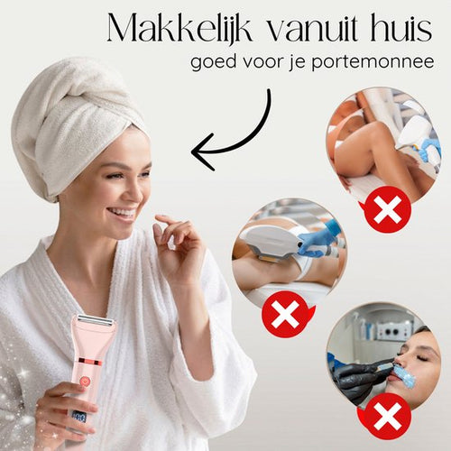 2-in-1 Ladyshave mit Display - Gesicht - Achseln - Beine - Bikinizone - Sansbeauté® - Rasierer Damen - Gesichtshaarentfernung Damen - Trimmer Damen - Ladyshaves Bikini - USB Wiederaufladbar - 5c7311f22743866439538dfd87b522d9581a8868_Enriched_product_image