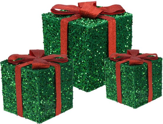 8720573622523 - Merchant - Weihnachtsdekoration - Geschenkboxen mit Led - 15cm 20cm 25cm - Grün 8720573622523 - Merchant - Weihnachtsdekoration - Geschenkboxen mit Led - 15cm 20cm 25cm - Grün
