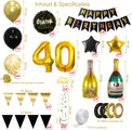 40 Jahre Party Geburtstag Dekorationen Konfetti Helium Ballons Slingers Happy Birthday Gold & Schwarz Dekoration - 60 Stück - 5e1d729662336b6acaede8346b11df9101b0c049_Enriched_product_image