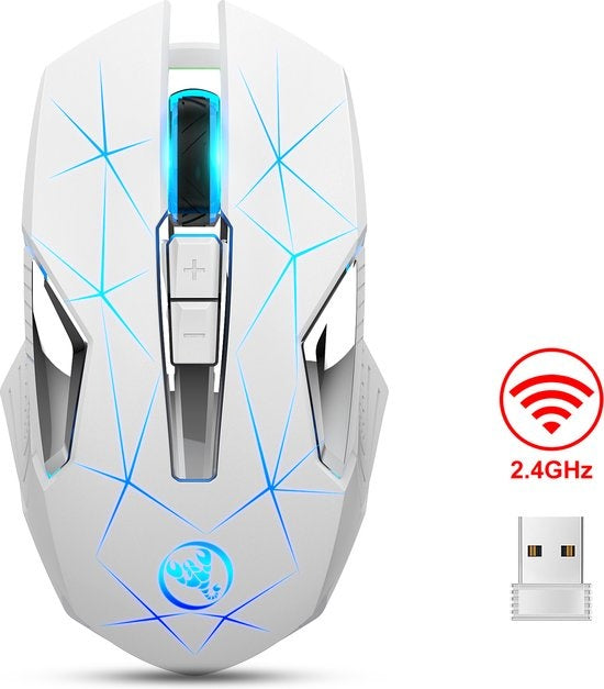 HXSJ T300 2.4G Wireless Gaming Mouse - Computermäuse - Ultraleicht - Kompakt für unterwegs - RGB-Beleuchtung - Weiß - 5e790166-dccf-4b0e-a71f-12cf1c5dd683_b6ae94c5-36f3-4a2a-b88a-367b6b29cb91