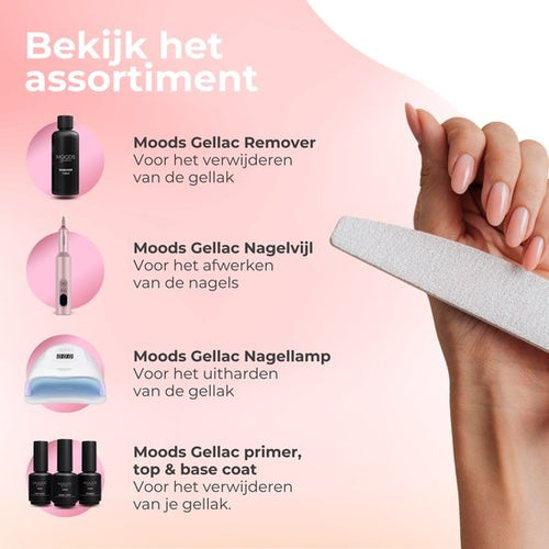 Moods Gellac 6-teiliges Set - Gel-Nagellack - 8ML - The Nude Edition - Gellac - Nägel - Gel Polish Starter Pack - Nude Farben - 5f48c247-3e7c-4341-bc31-28603873c21e_6fad8d7b-141e-48e3-88e3-01443097b56d