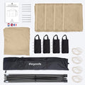 LifeGoods Partyzelt - Pavillon - 3x4,5 m - mit Seitenwänden - leicht aufbaubar - faltbar - wasserdicht - Tragetasche mit Rädern - Beige - 638a1c82-214f-4bb8-a65f-8da71f229e9f