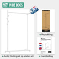 Avalo Kleiderständer auf Rädern Weiß - Metall - 100x40x156 - Aufbewahrung für Schuhe - 66d9f1599cafe3dbbe2f0c2f8f244e4679cbeac3_Enriched_product_image
