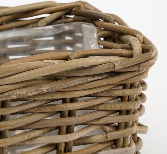 Mica Decorations Marcia Pflanzkorb für draußen - 3er-Set - L40 x B23 x H20 cm - Rattan - Grau - 68cf7346f84beb06da58ac657de99882bfb97564_Enriched_product_image