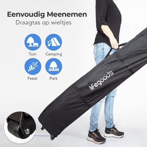 LifeGoods Partyzelt - Pavillon - 3x4,5 m - leicht aufbaubar - faltbar - wasserdicht - Tragetasche mit Rädern - dunkelblau - 6b91e844-e55e-4441-8efc-1fec6ce169a7_1d8822d7-e2d6-4c90-be79-03c2c193992f