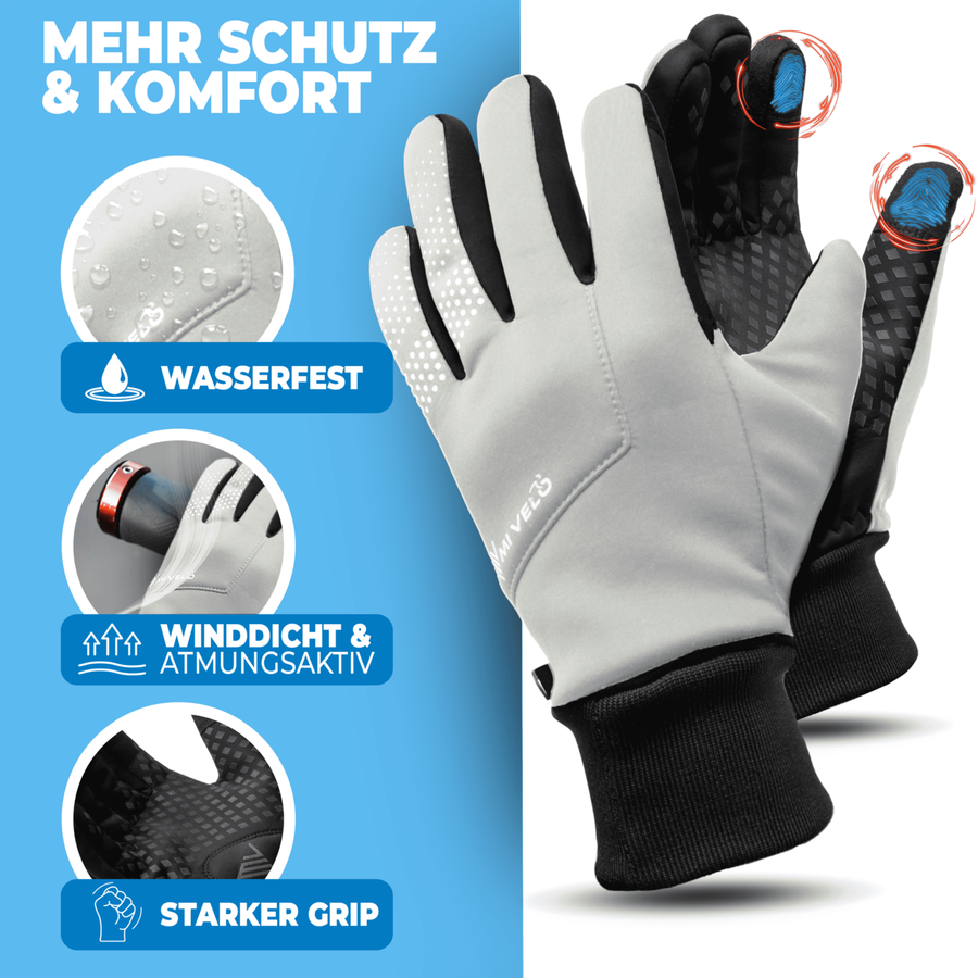 4260714831468 - Winddichte & Wasserabweisende Fahrradhandschuhe - Unisex - Reflektierend - Größe M 4260714831468 - Winddichte & Wasserabweisende Fahrradhandschuhe - Unisex - Reflektierend - Größe M