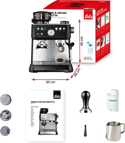 Solis Grind & Infuse Perfetta 1019 Espressomaschine - Kolbenmaschine - Kaffeemaschine mit Bohnen - Schwarz - 6fade769e8e44b07dc87e3f1126103ca8df41b8b_Enriched_product_image