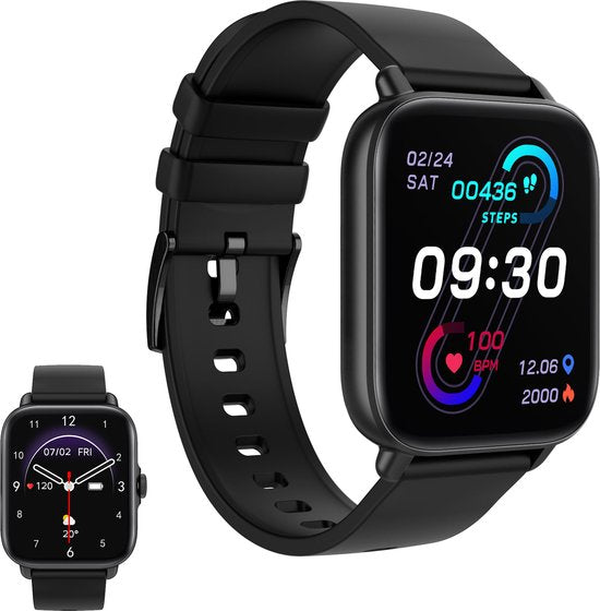 8720648423741 - Premium Smartwatch - Männer - Schrittzähler - Schlafmonitor - Herzfrequenzmonitor - Sportmonitore - Geeignet für jeden Laptop und jedes Smartphone- Schwarz 8720648423741 - Premium Smartwatch - Männer - Schrittzähler - Schlafmonitor - Herzfrequenzmonitor - Sportmonitore - Geeignet für jeden Laptop und jedes Smartphone- Schwarz