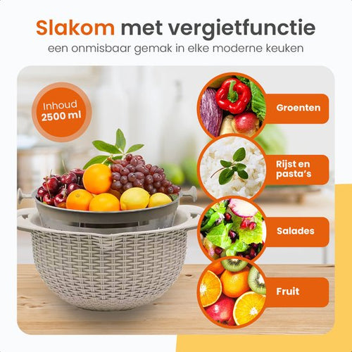 Goliving Salatschüssel - 2,5L - Ø 26 cm - Rührschüssel - Sieb - Bratschüssel mit Deckel - Servierschüssel - Gemüseschneider - Hackmesser - Beige - 7bc820f5a2ced33e00d9856868f1c1cab58f82ce_Enriched_product_image_8ab03828-788d-4aad-9ce8-2a2b1be8456b