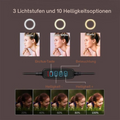 Merkloos - LED Ringlampe mit Stativ - TikTok Licht - 10 Dimmstufen - USB - 26 cm/10 Zoll - Schwarz - 7e75baaad1ac671d57fbf0d1ae38ad3a6c2c5b6f_11_c05a8c23-5206-49fc-9255-10f2bfaa139f