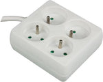 Perel-Steckdose, 4 Steckdosen mit Stifterdung (Typ E), Kabel 1,5 m, 3G1,5, Innenbereich, quadratisch, weiß - 808b542418a6cb22d6fb68d1c03a1f6c695fe636_Enriched_product_image