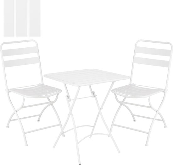 Mica Decorations Evita Bistro Set - 3er Set - Metall - Weiß - 81686c14a7c2e607822a622becefb9147da67bfb_Enriched_product_image