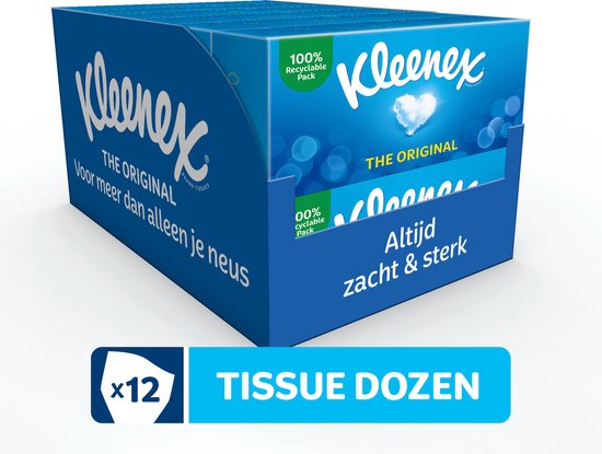 Kleenex Taschentücher - Das Original - Vorteilspackung - 12 x 72 Stück = 864 Taschentücher - 842745901b2b9301c4daf4e19d4af7d8f66eaa3d_Enriched_product_image