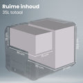 Auronic Electric Cool Box - Kompressor - Zwei Zonen - 12V 230 Volt - Auto - Gefrieren und Kühlen - 35L - Frigobox - Schwarz/Grau - 899fd186421b184353a43f3ecdfe8d38f02b472e_Enriched_product_image