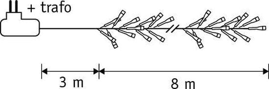 8718861684629 - Luca Lighting Cluster Weihnachtsbeleuchtung mit 1152 LED Lichtern - L800 cm - Warmweiß 8718861684629 - Luca Lighting Cluster Weihnachtsbeleuchtung mit 1152 LED Lichtern - L800 cm - Warmweiß