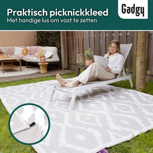 Gadgy Outdoor Teppich XXL - Outdoor Teppich 300x200 cm - Gartenteppich Doppelseitig - Picknickdecke Beige Weiß - Outdoorteppich - 91bc1959f023d85688f48e813dd1dca26e2ccb61_Enriched_product_image_9addd803-1cf7-4384-9d22-7d72981fd8c8