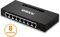 Drivv. Netzwerk-Switch - 8 Ports - Internet-Switch - RJ45-Splitter - schwarz - 92b019df8378ca7f80da2bf4b5a79f128e09cd12_Enriched_product_image