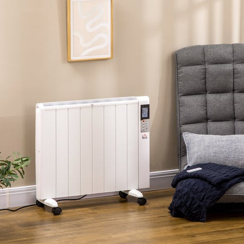 HOMdotCOM Elektroheizung mit Rädern, 9 vorinstallierte Modi, Wandmontage möglich, 5-35° C, weiß, 75 x 7,5 x 58,5 cm - 92fbe688cfc80047079aa6c01a51fefa0986f06b_Enriched_product_image_3e43cccf-2fe4-40e7-ac26-ced4b3648228