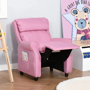 HOMCOM Kindersofa Kindersessel Liegesessel verstellbar mit Fußstütze für 3-8 Jahre Jungen und Mädchen rosa 58x53x70cm - 9321d369-c915-44d1-8176-481c9878aa79_5e2a3e5c-9247-48c5-8f53-fd20c0ed691f