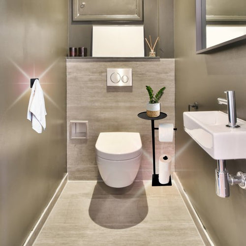 Toilettenhalter mit Ablage und Ersatzrollenhalter - Schwarz - Inklusive Handtuchhaken - 95ebe8631c5752428f67f689259f46f47dfe6207_550x550_1_a5e2ceed-8b5a-4e75-b28a-b22ee486d730
