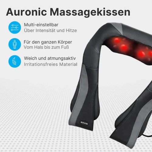 Auronic - Shiatsu-Massagekissen - 8 Massageknöpfe - mit Infrarot & Tragetasche – Schwarz - 987d670fb28f0cbc741c701bcc28470f24067d80_d1682f186e61dd7a67a0fc5d53487b90d79bdc3c_4_5765646e_874b_41b4_8ed6_163acfc90b10_49799227-1ff6-476c-b48f-ef9680766abd